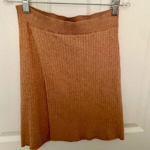 Free People Brown Ribbed Skirt